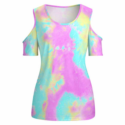 露肩U领短袖上衣 ACT (单图) 图文定制设计