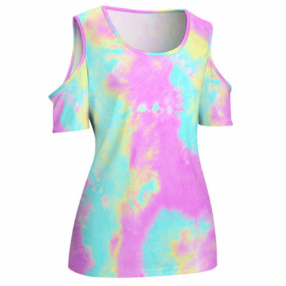 露肩U领短袖上衣 ACT (单图) 图文定制设计