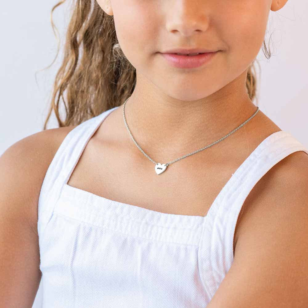 心形情侣项链X0045图文定制设计