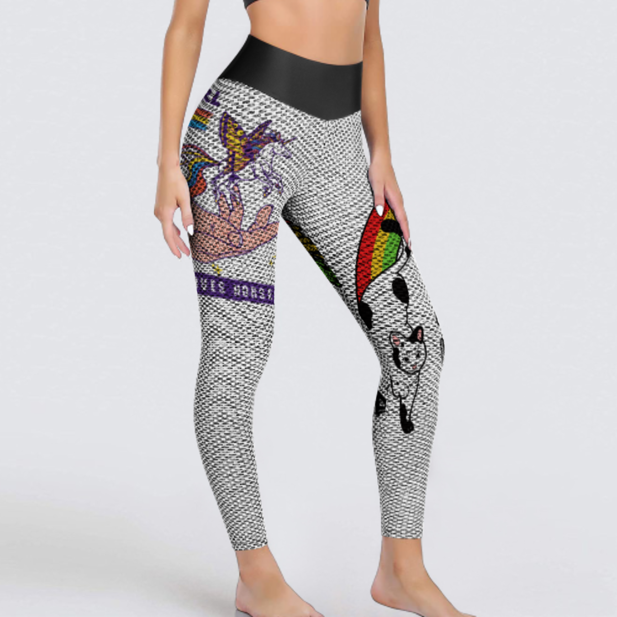 蜂巢纹瑜伽长裤YJ050 (多图) 图文定制设计