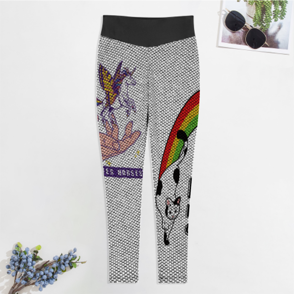 蜂巢纹瑜伽长裤YJ050 (多图) 图文定制设计