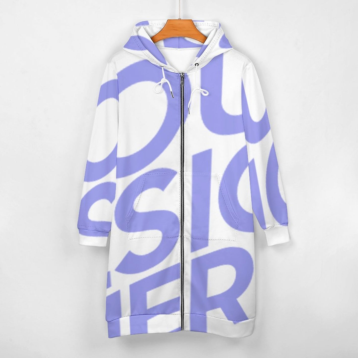 长款连帽长袖卫衣SDS002 (单图) 图文定制设计