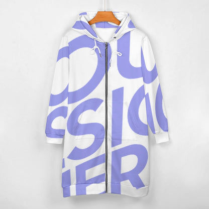 长款连帽长袖卫衣SDS002 (单图) 图文定制设计