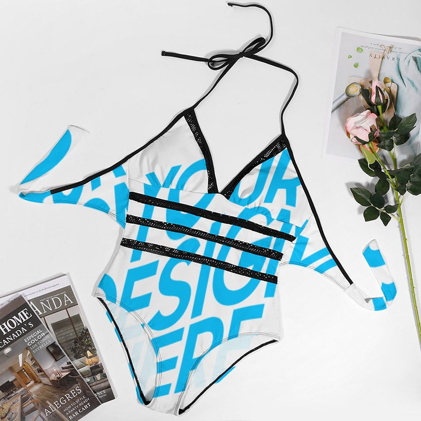 大码比基尼泳衣YS20001 (单图) 图文定制设计