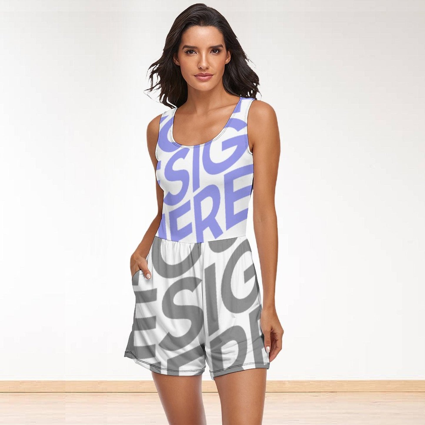 女款连体家居服QZ6055 (多图) 图文定制设计