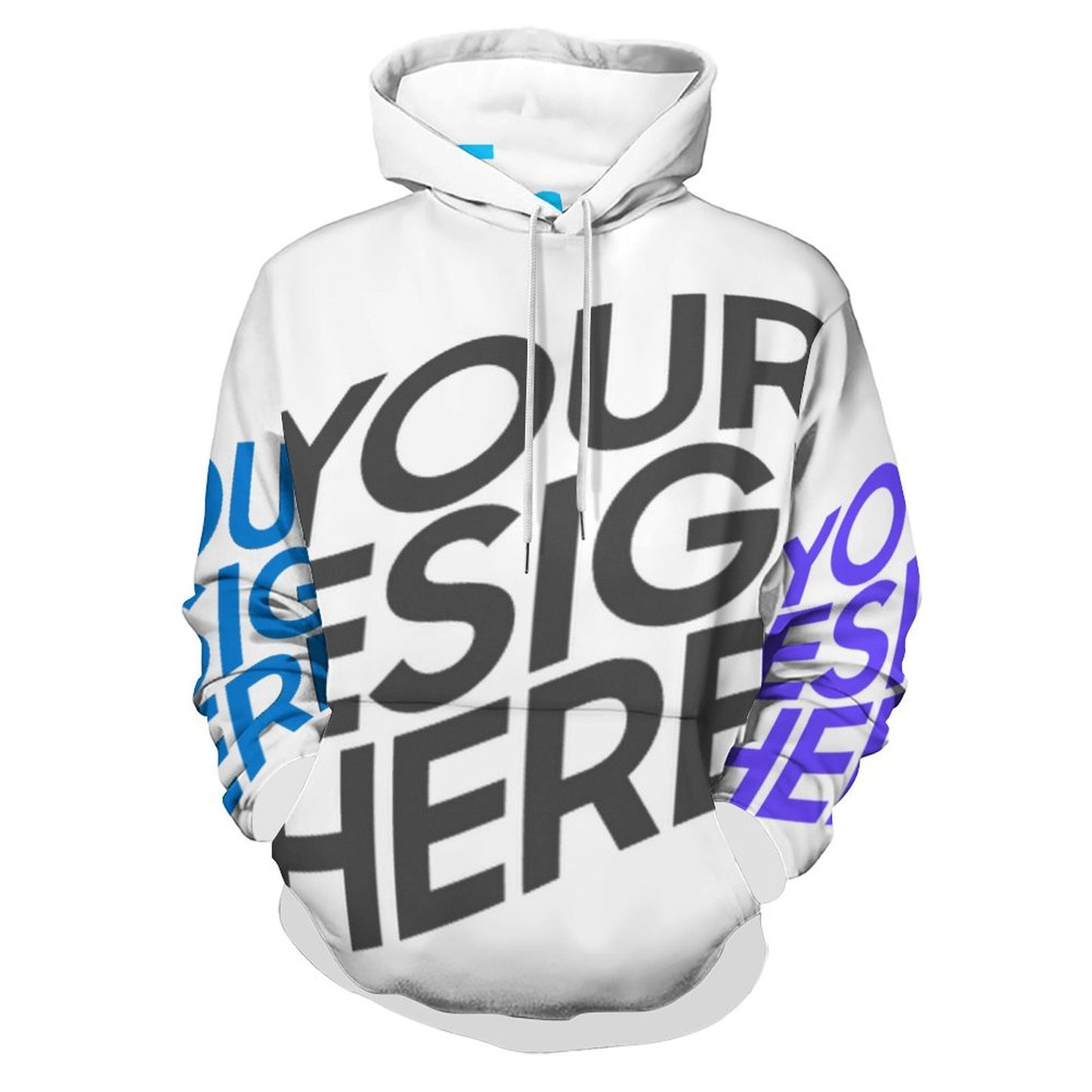 双层帽全印成人卫衣 (男女通用款) 图文定制设计