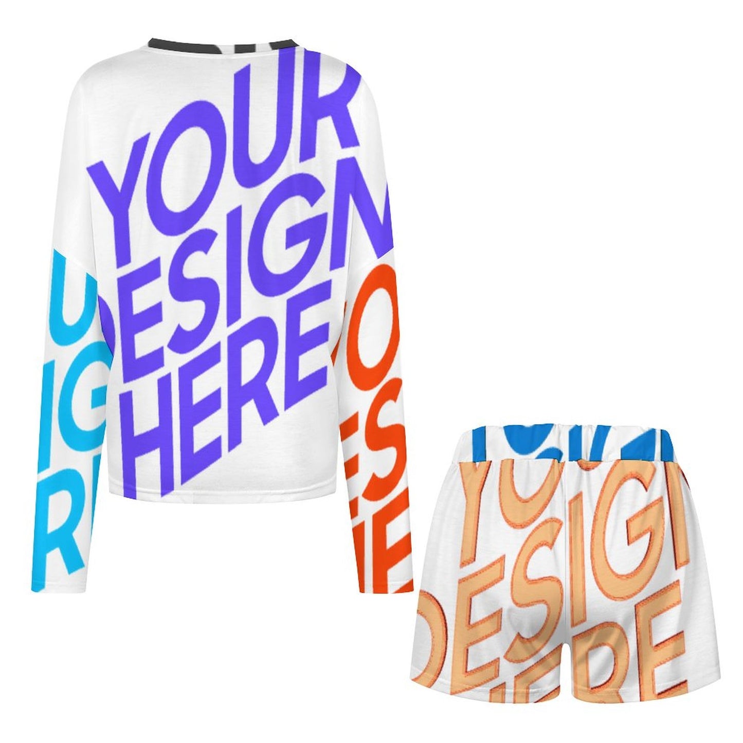 女士扣领睡衣套装203 (多图) 图文定制设计