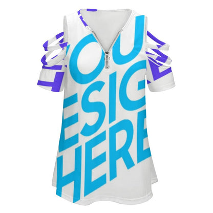 BE拉链露肩上衣 (多图) 图文定制设计