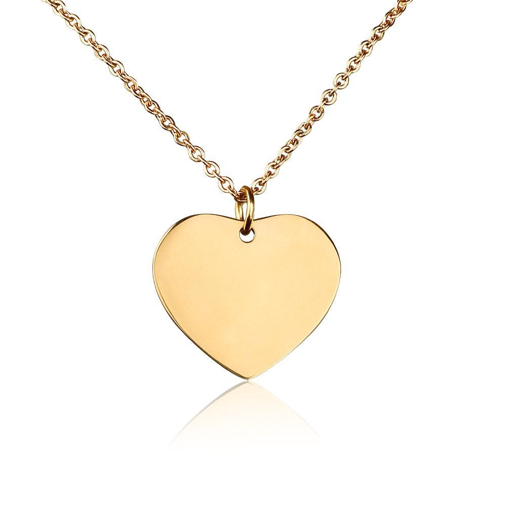 心形项链 (钛钢) 图文定制设计