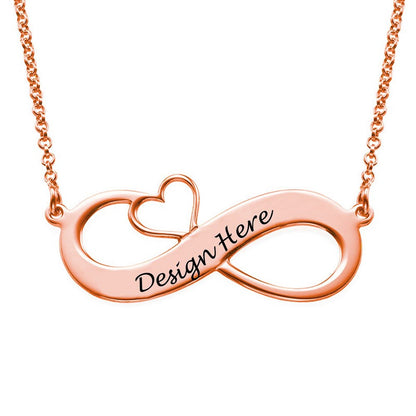 心形无限项链X0077图文定制设计