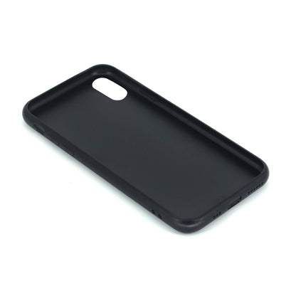 iPhone XS黑色TPU玻璃手机壳图文定制设计