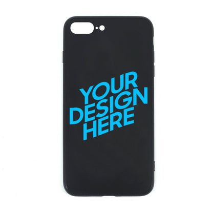 Iphone 7p/8P黑色TPU玻璃壳图文定制设计