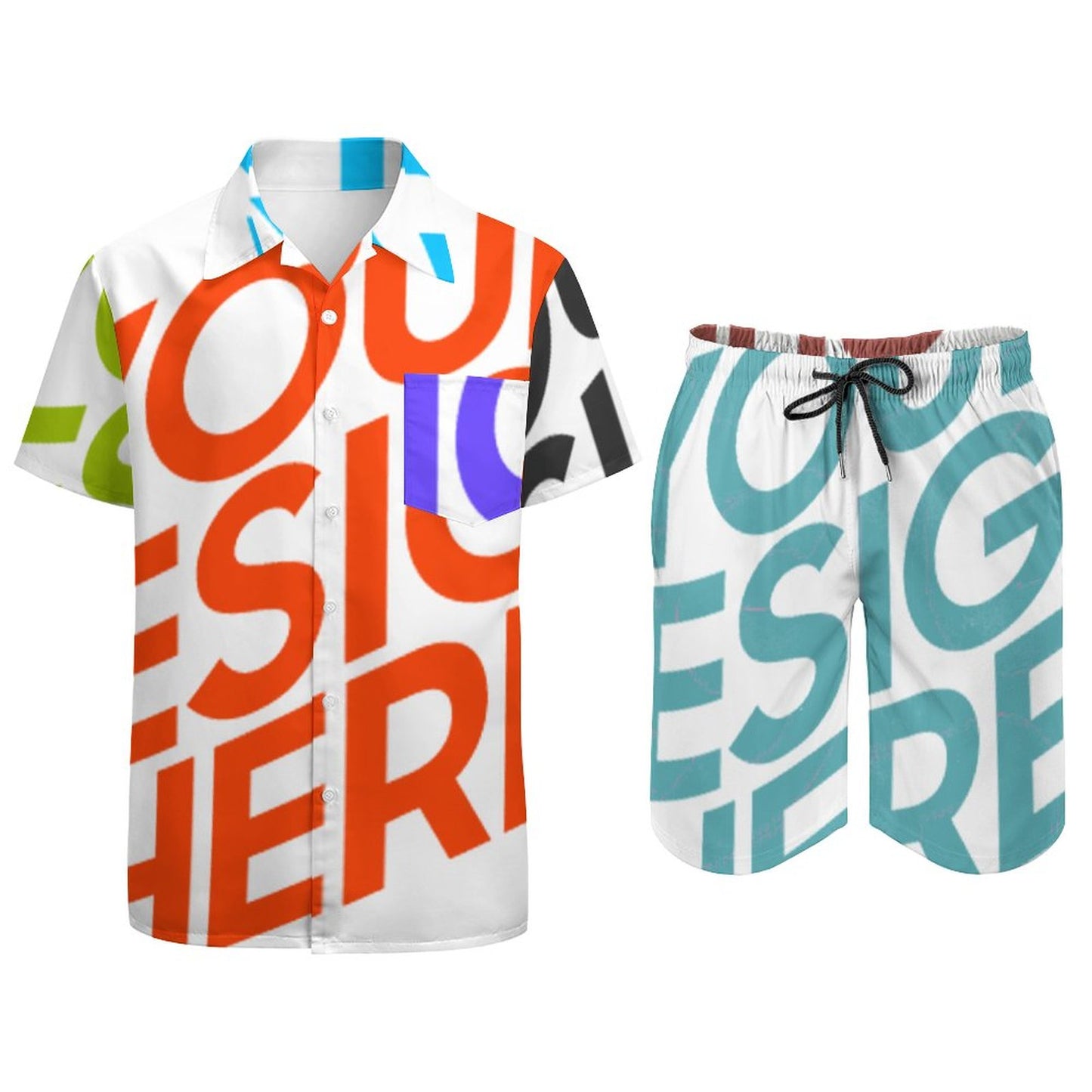 休闲沙滩套装 (多图) 图文定制设计