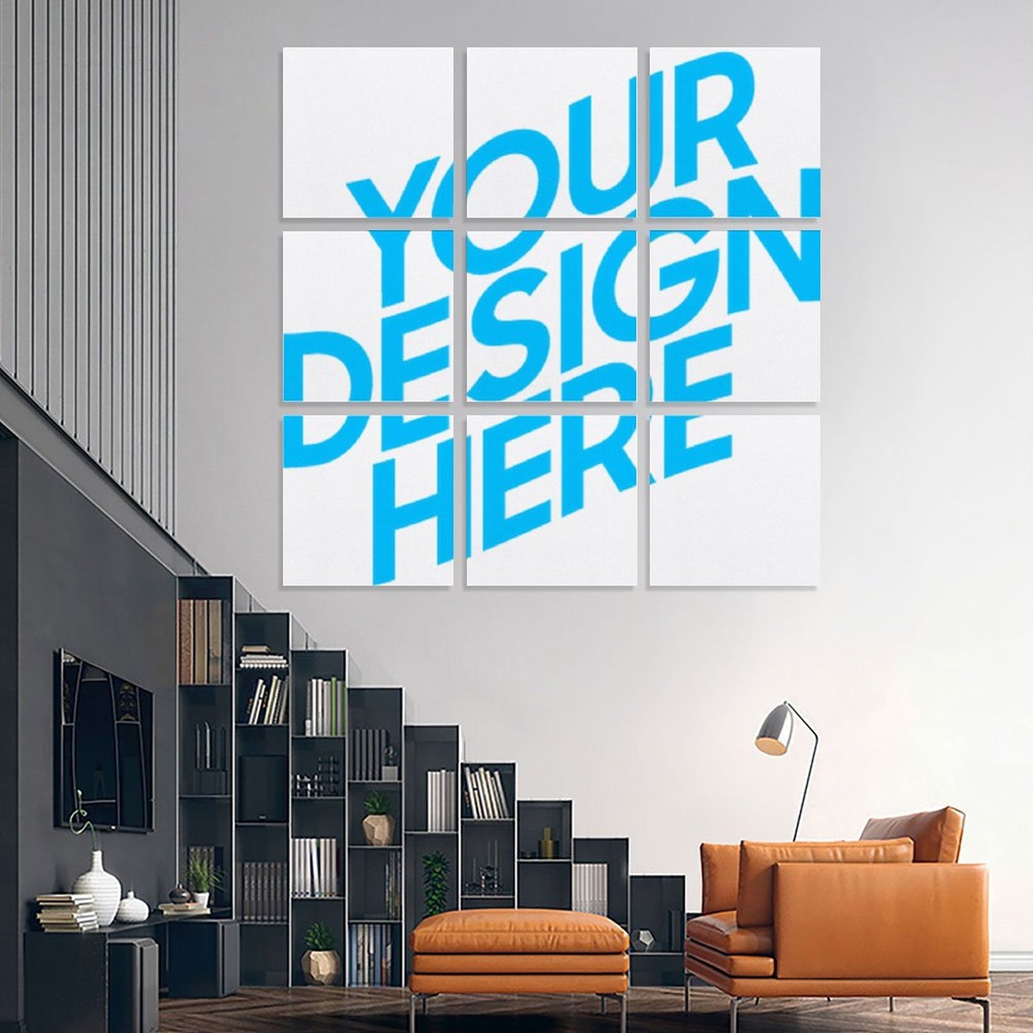 挂画—九联单图 (方形) 图文定制设计