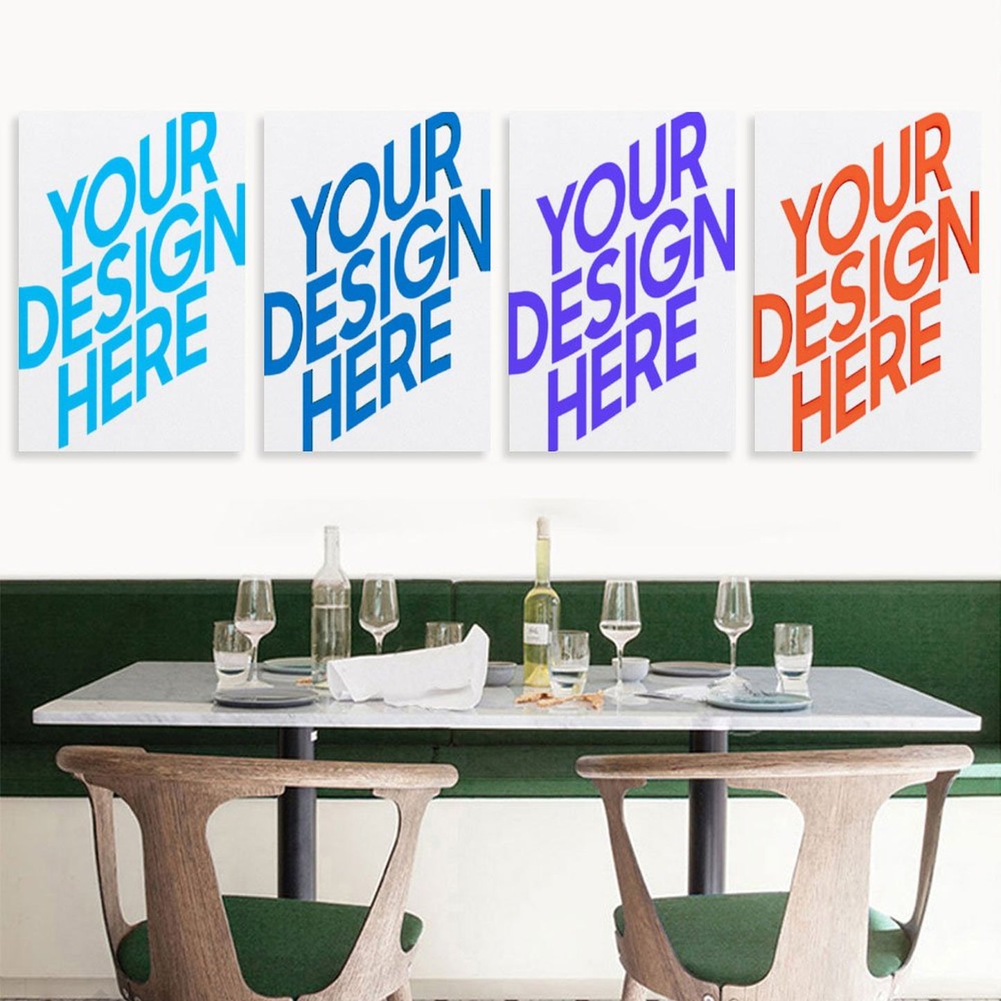 挂画—四联多图 (竖版2:3) 图文定制设计