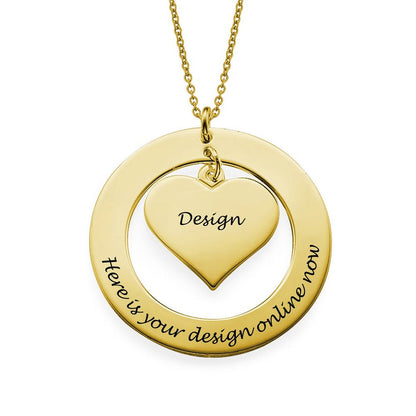 心形项链X0052图文定制设计