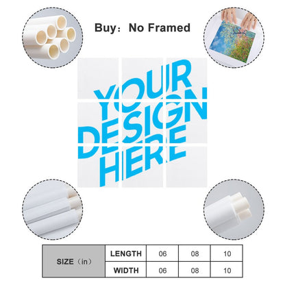 挂画—九联单图 (方形) 图文定制设计