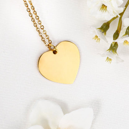 心形项链 (钛钢) 图文定制设计