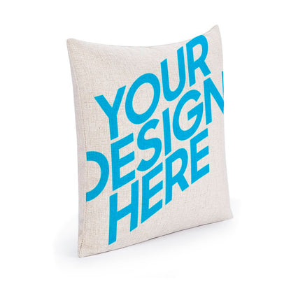 棉麻抱枕套图文定制设计 (单面印制)