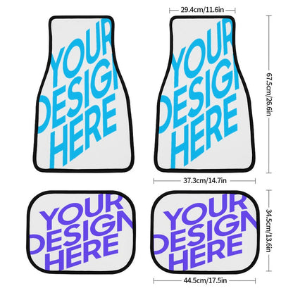 汽车脚垫四件套 (非单个独立设计) 图文定制设计 (涤纶绒布材质)