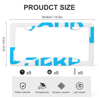 车牌框 四扁孔 (一对) 图文定制设计