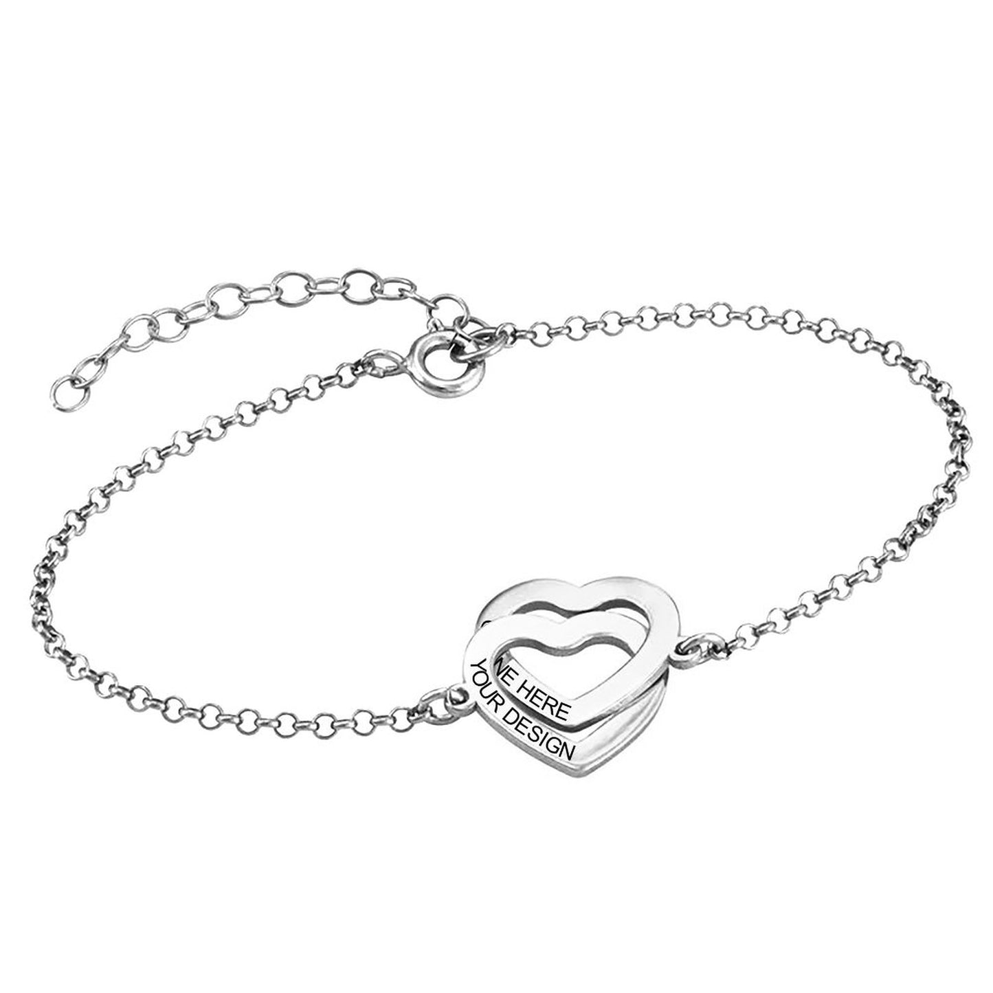 心形手链S0012图文定制设计