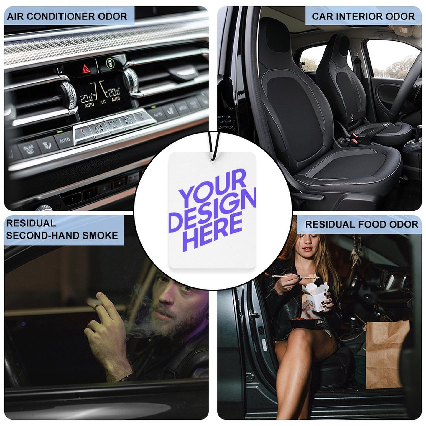 汽车香薰片图文定制设计 (一片装) (下单备注香型)