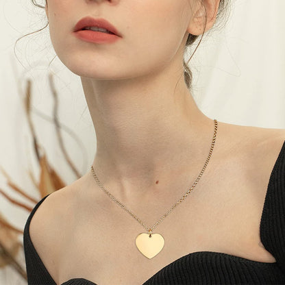 心形项链 (钛钢) 图文定制设计