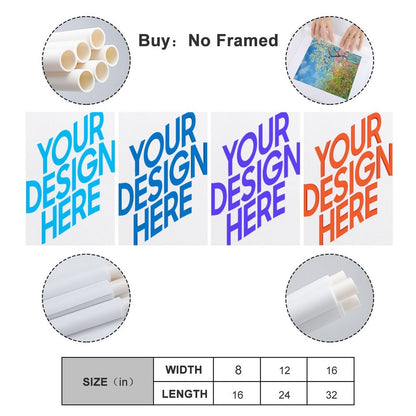 挂画—四联多图 (竖版2:3) 图文定制设计