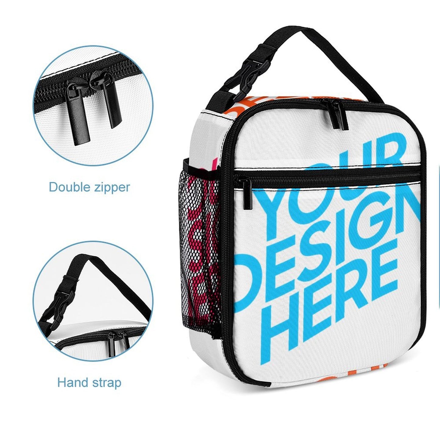 便携式保温午餐袋 (多面不同图) 图文定制设计