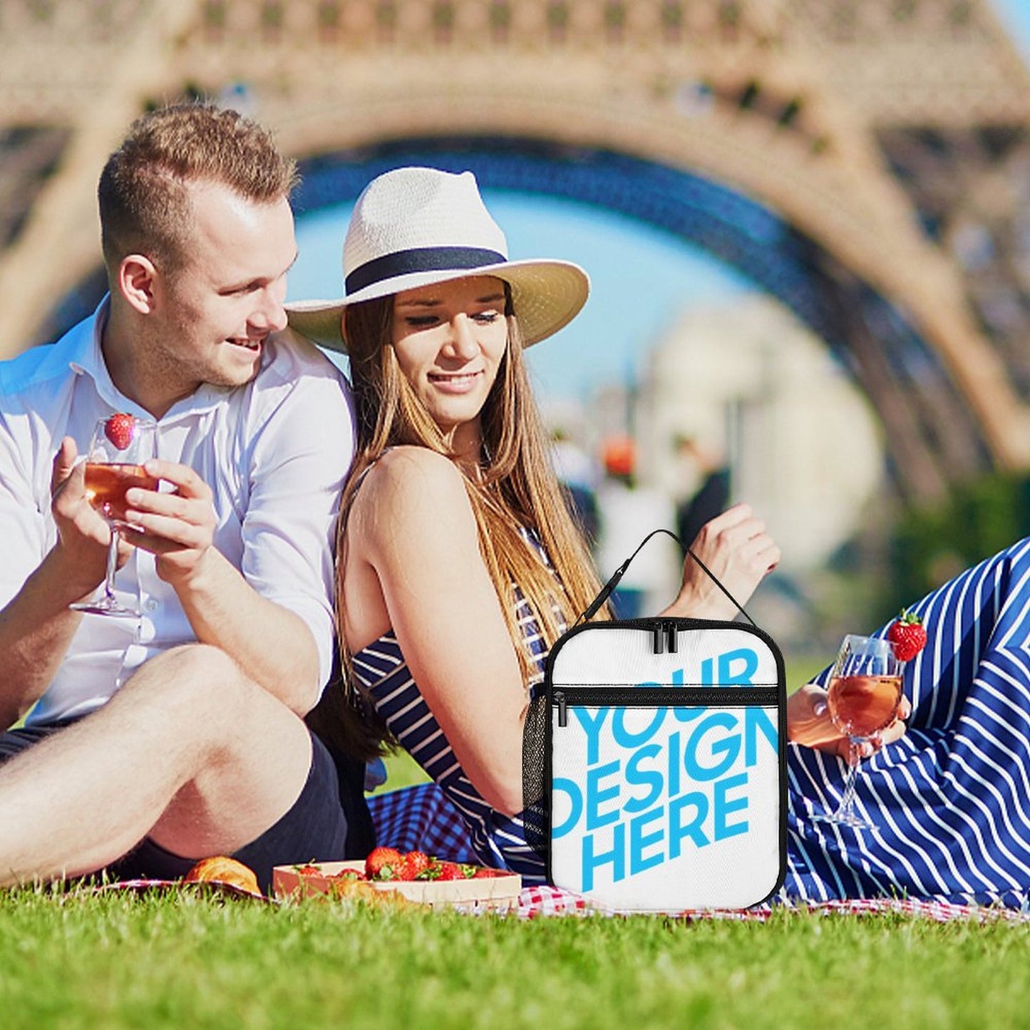 便携式保温午餐袋 (多面不同图) 图文定制设计