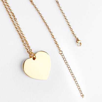 心形项链 (钛钢) 图文定制设计