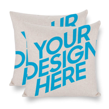 棉麻抱枕套图文定制设计 (单面印制)