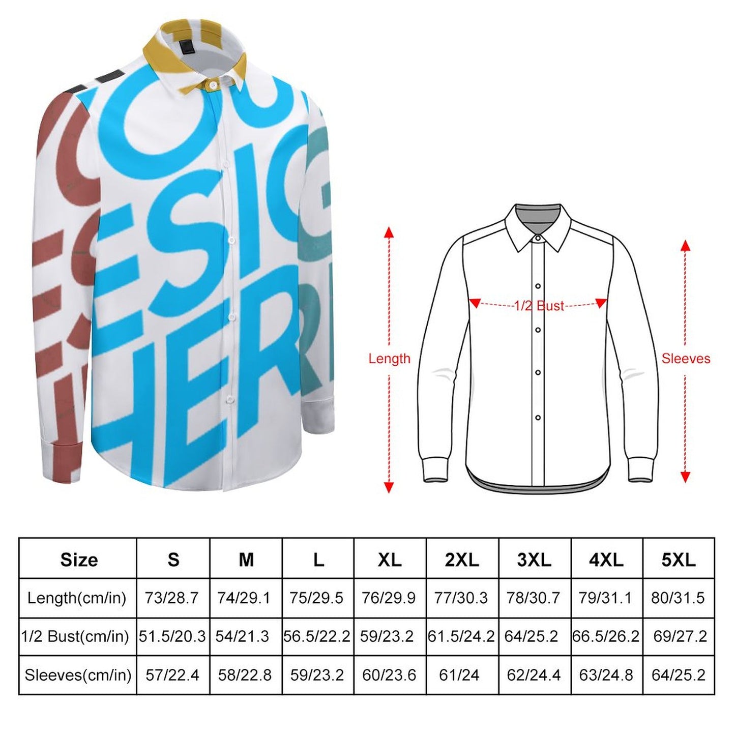 亚码男士长袖衬衫3M38 (多图) 图文定制设计