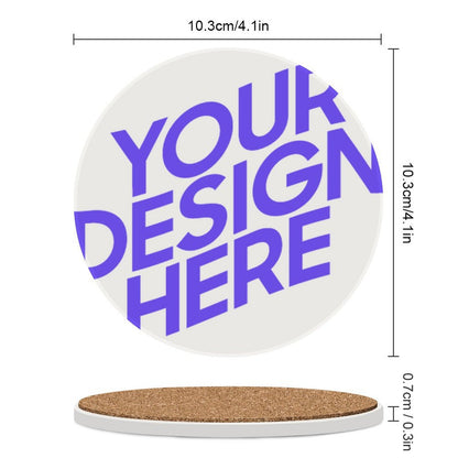 陶瓷杯垫 (圆形) 图文定制设计