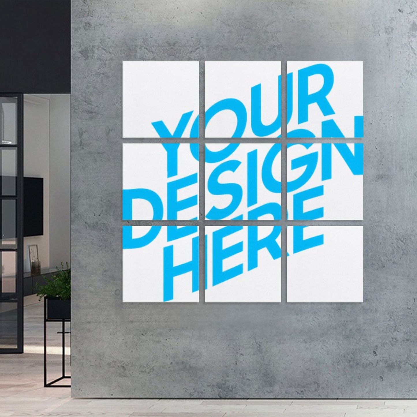 挂画—九联单图 (方形) 图文定制设计