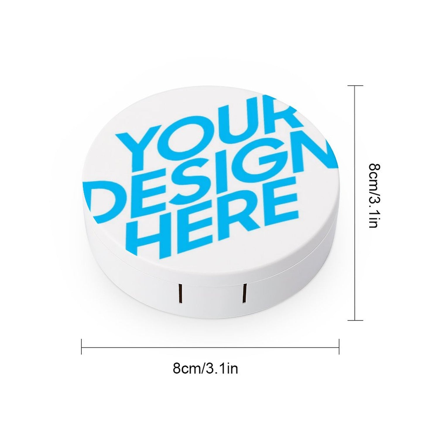 圆形隐形眼镜盒图文定制设计