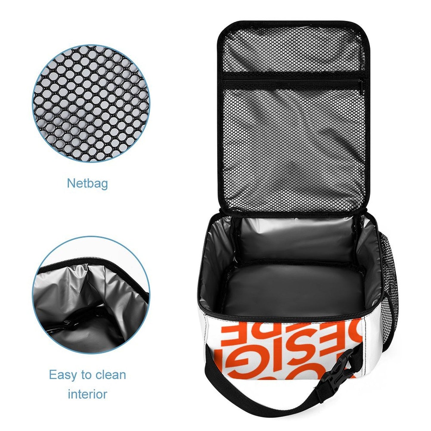 便携式保温午餐袋 (多面不同图) 图文定制设计