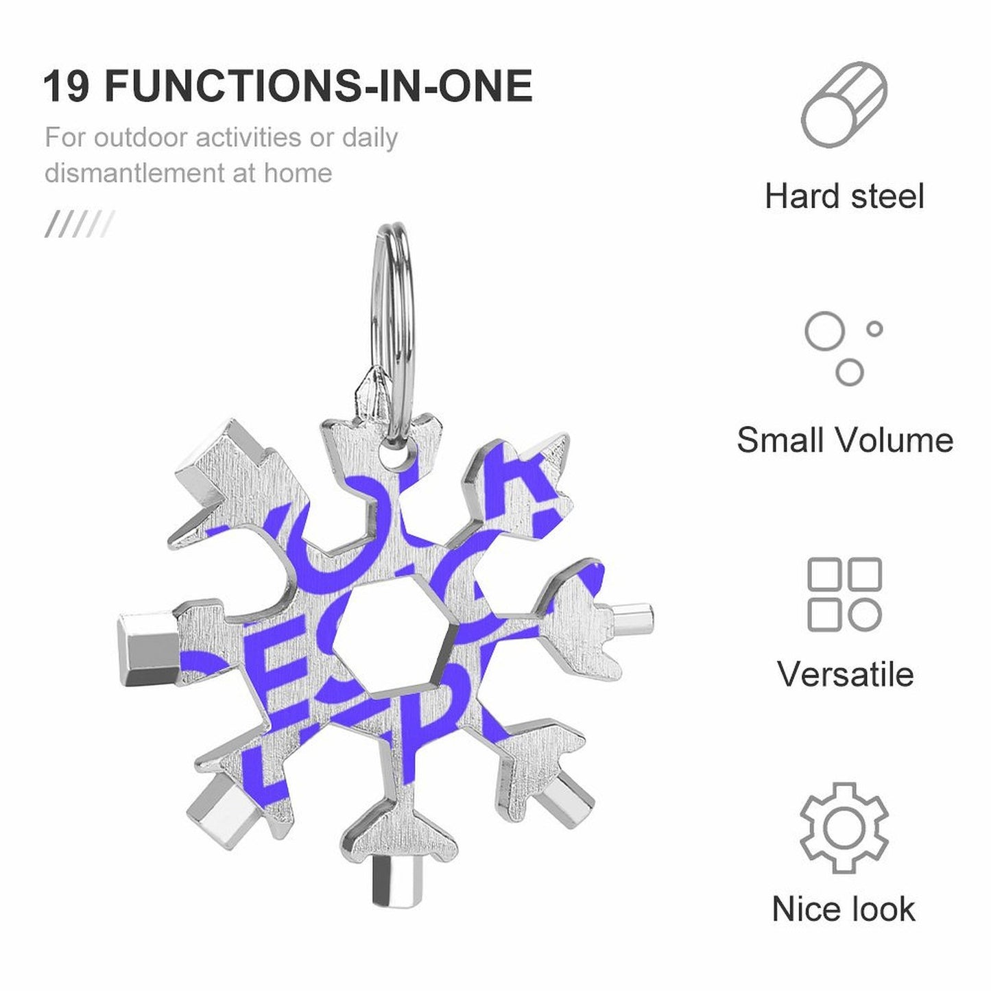 雪花多功能扳手图文定制设计