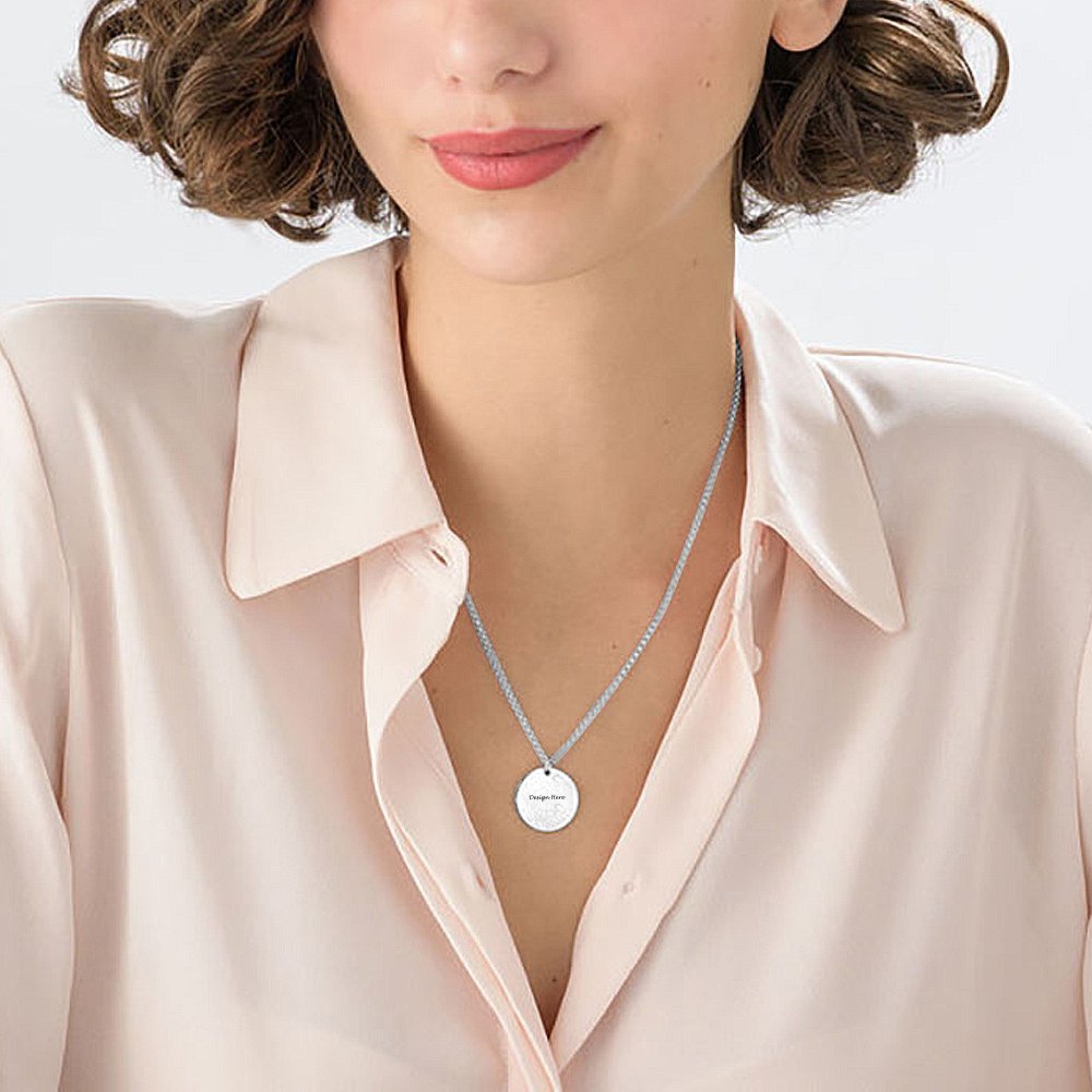 圆片项链X0025图文定制设计